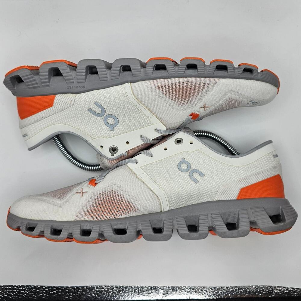 On Cloud X 3 Ivory Alloy Womens 10 UK 8 Running Shoes Cross Training Sneaker - Picture 8 of 12